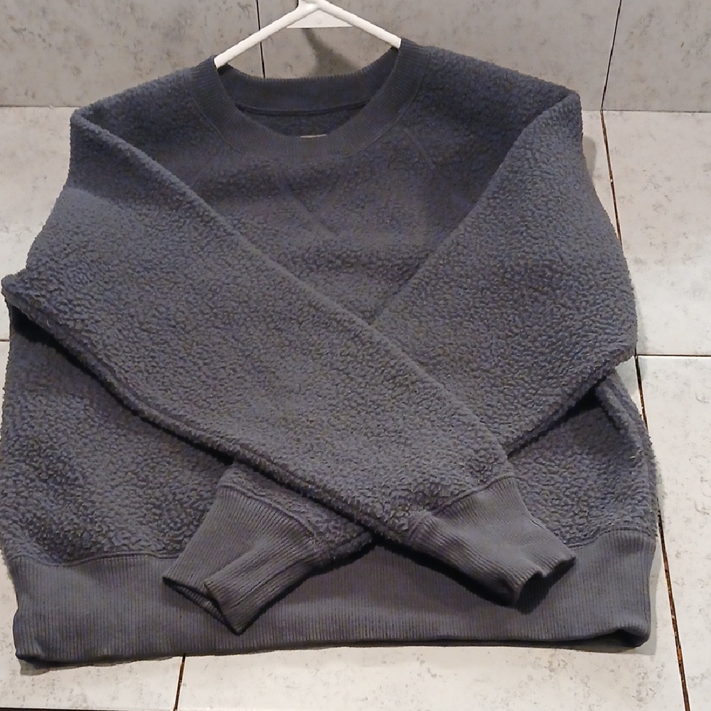 Everlane Fleece Men's Charcoal Crewneck Sweater